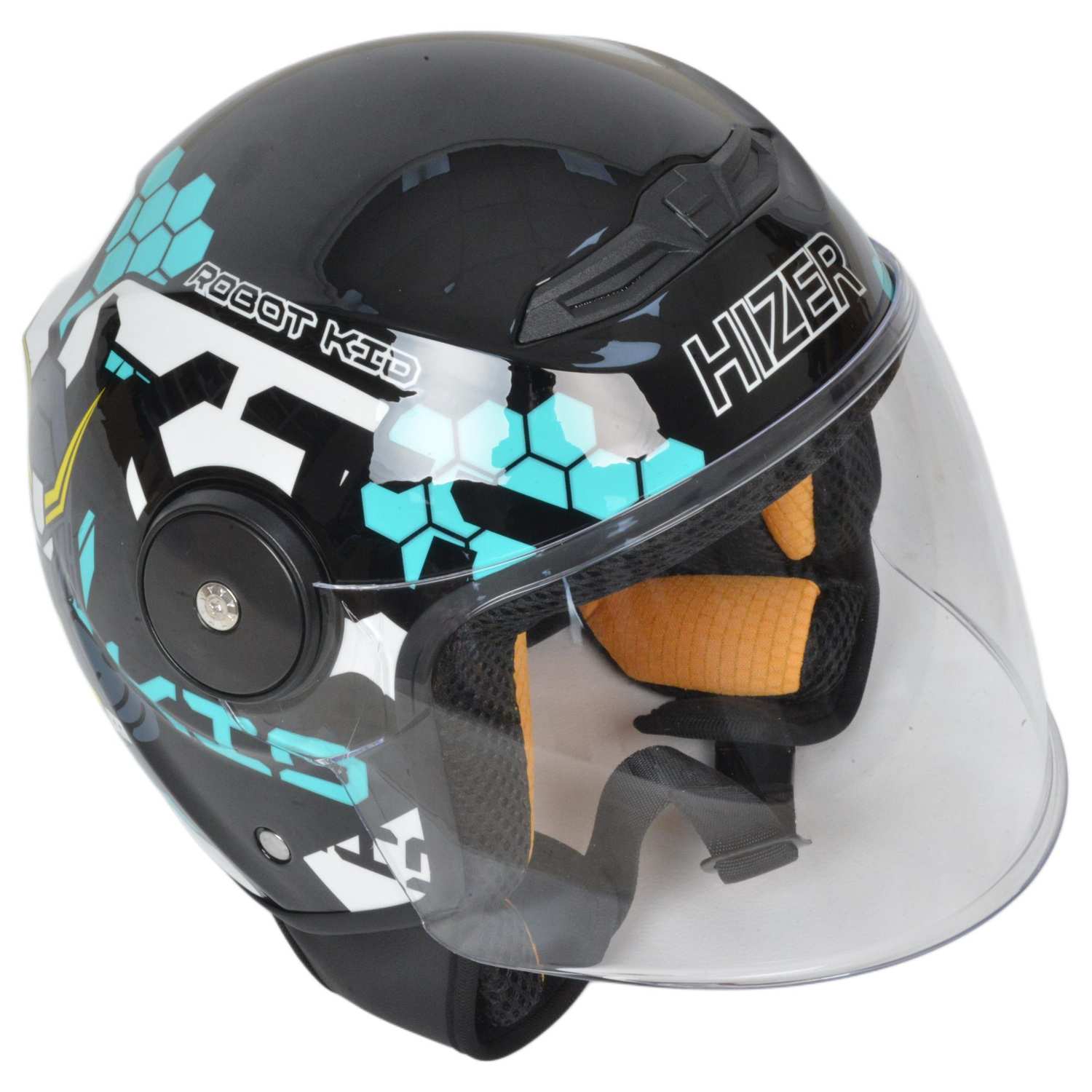 Шлем мото открытый HIZER J511 №2 blue/black (S) детский